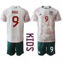 Mexico Raul Jimenez #9 Fotballklær Bortedraktsett Barn VM 2022 Kortermet (+ korte bukser)